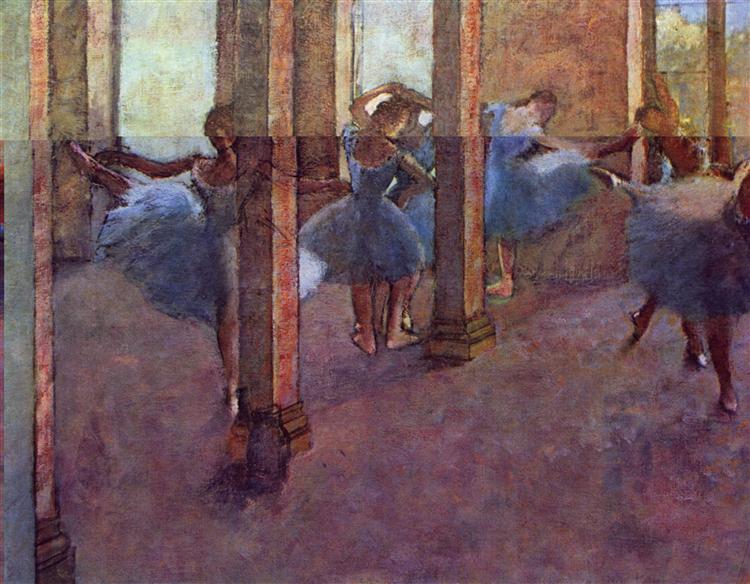 Dancers in Foyer, 1887 - 1890 - Edgar Degas