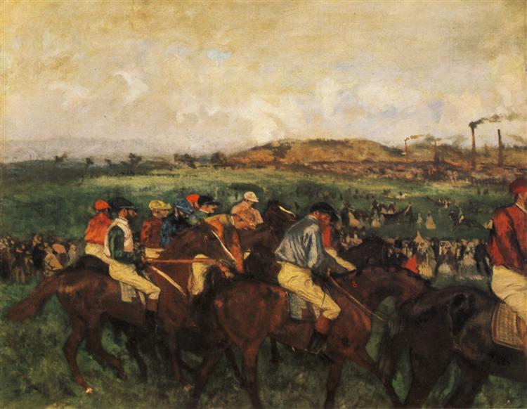 Gentlemen Jockeys before the Start, 1862 - Едґар Деґа