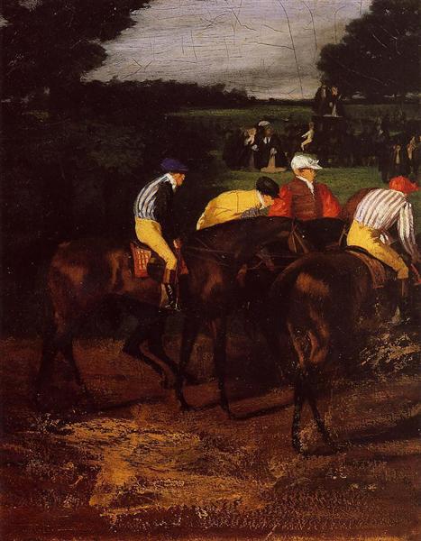 Jockeys at Epsom, 1861 - 1862 - Edgar Degas