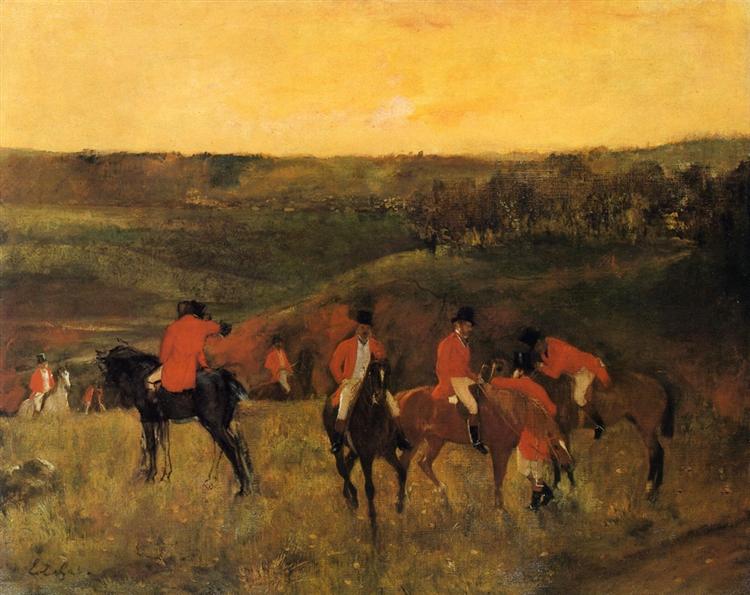 The Start of the Hunt, c.1863 - c.1865 - Едґар Деґа