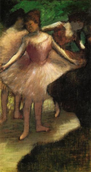 Три танцовщицы в розовом, c.1886 - Эдгар Дега