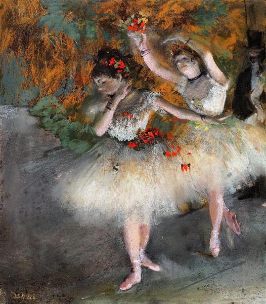 Две танцовщицы выходят на сцену, c.1877 - c.1878 - Эдгар Дега