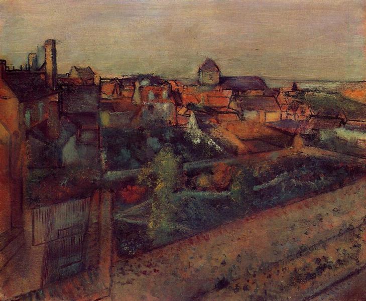 View of Saint-Valery-sur-Somme, c.1896 - c.1898 - Edgar Degas