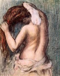 Woman Drying Herself - Едґар Деґа