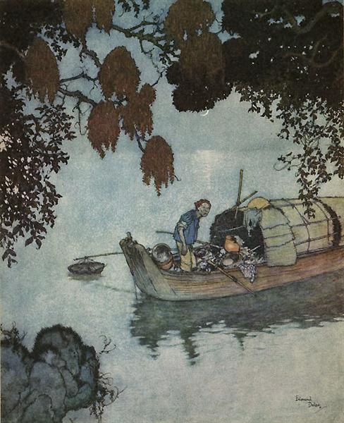 The Fisherman - The Nightingale - Edmund Dulac