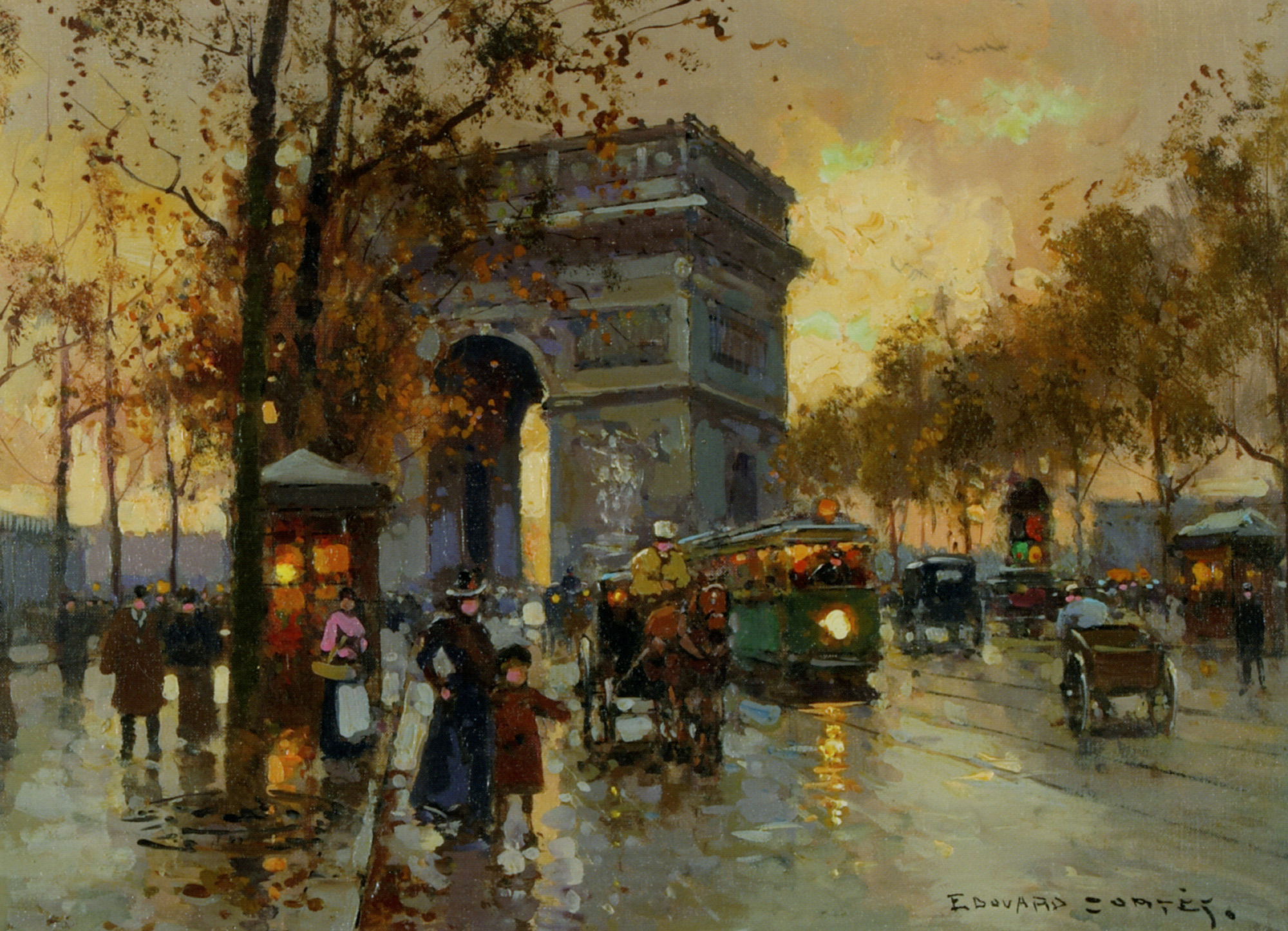 Triumphal Arch View - Edouard Cortes - WikiArt.org