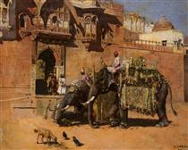 Elephants at the Palace of Jodhpore - Едвін Лорд Вікс