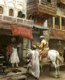 Street Scene In India - Edwin Lord Weeks