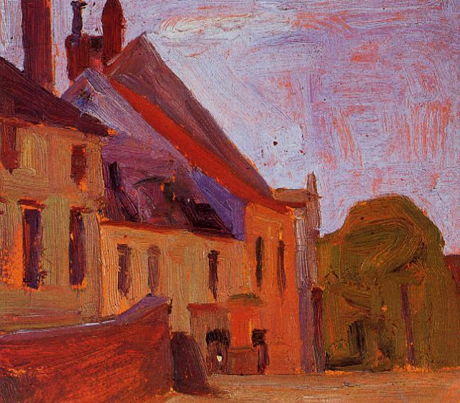 Houses on the Town Square in Klosterneuberg, 1908 - Эгон Шиле