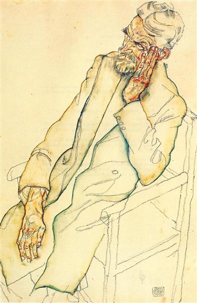 Portrait of Johann Harms, 1916 - 席勒