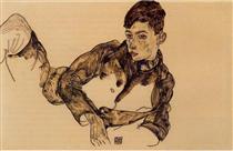 Reclining Boy Leaning on His Elbow - Egon Schiele
