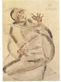 Self-portrait as prisoner - Egon Schiele