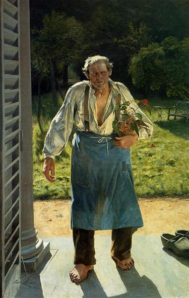 The Old Gardener, 1885 - Emile Claus