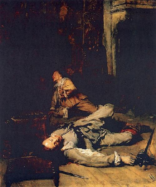 The End of the Game of Cards, 1870 - Ернест Месоньє