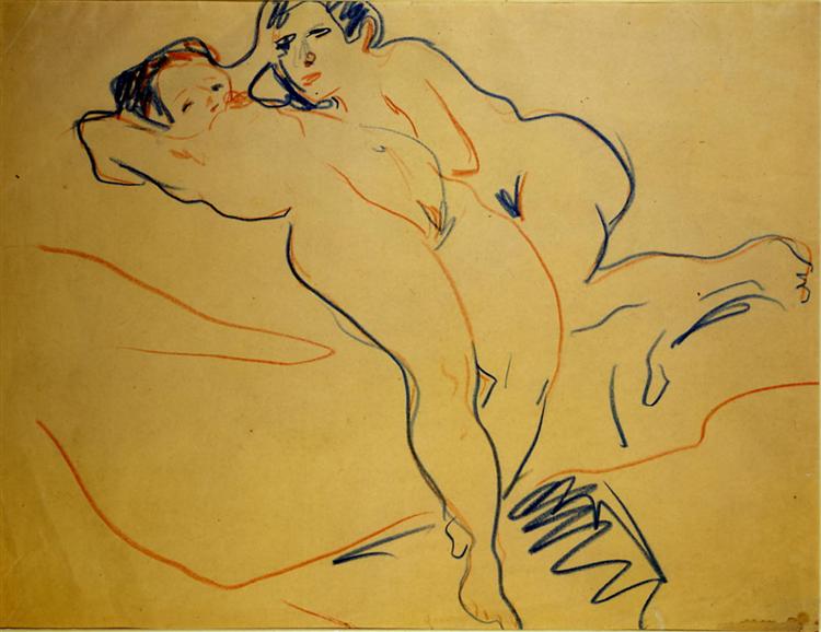 Couple, 1907 - 1908 - Ernst Ludwig Kirchner