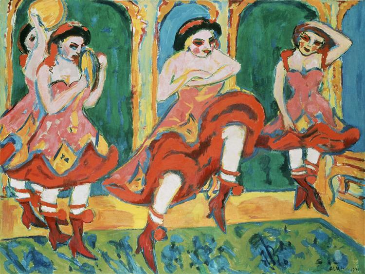 Czardas Dancers, 1908 - 1920 - Ернст Людвіг Кірхнер