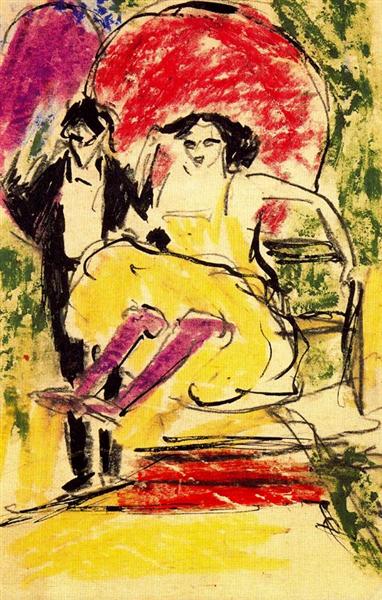 Dancing Couple of the Variety - Ernst Ludwig Kirchner
