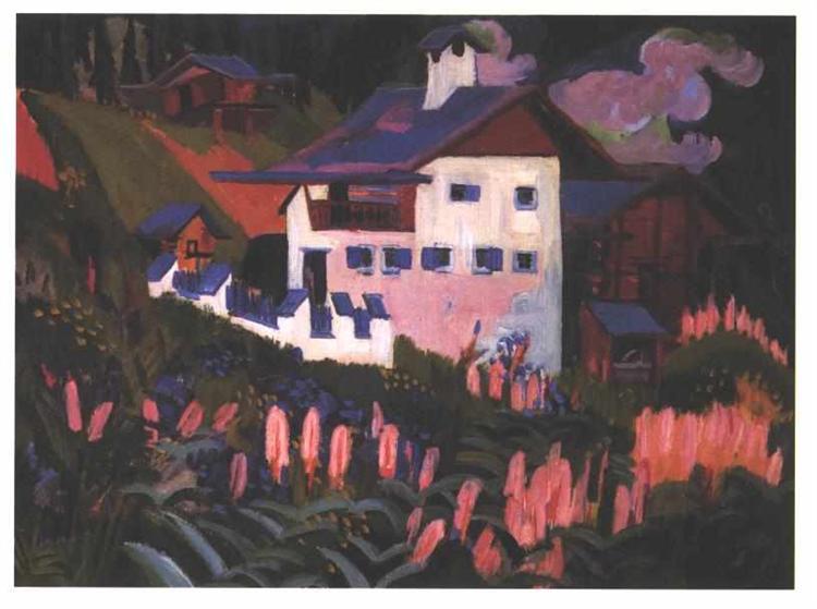 House in the Meadows - Ернст Людвіг Кірхнер