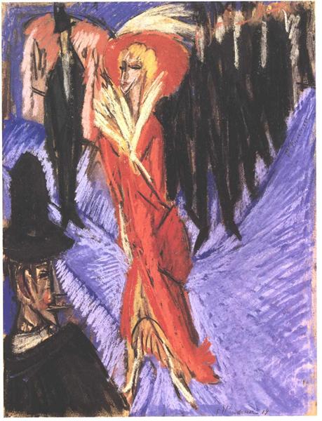 Red Cocotte, 1914 - Эрнст Людвиг Кирхнер