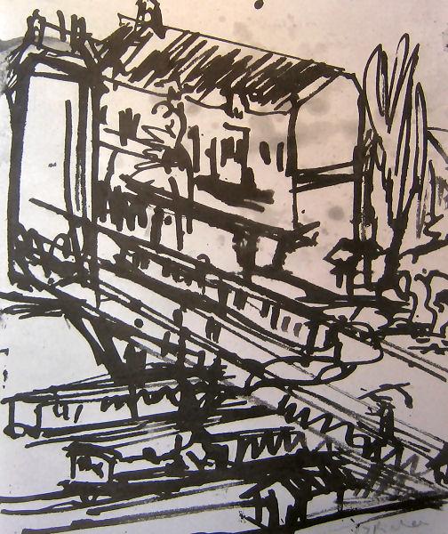 The Railway Overpass, 1914 - Ernst Ludwig Kirchner