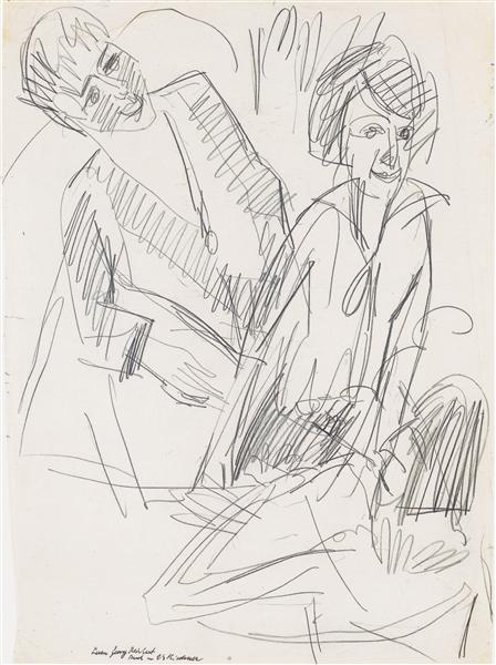 Three Women, c.1913 - Ernst Ludwig Kirchner