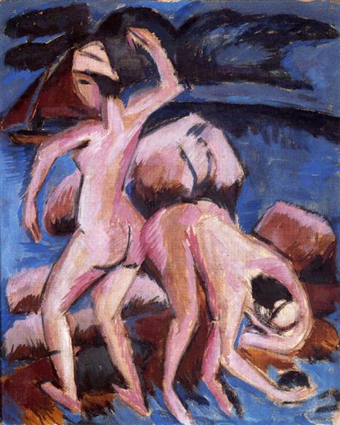 Two Bathers, 1912 - Ernst Ludwig Kirchner
