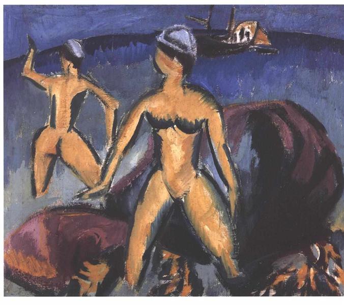 Two Women at the Sea - Ernst Ludwig Kirchner