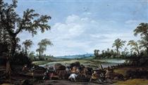 Bandits Attacking a Caravan of Travellers - Esaias van de Velde l'Ancien