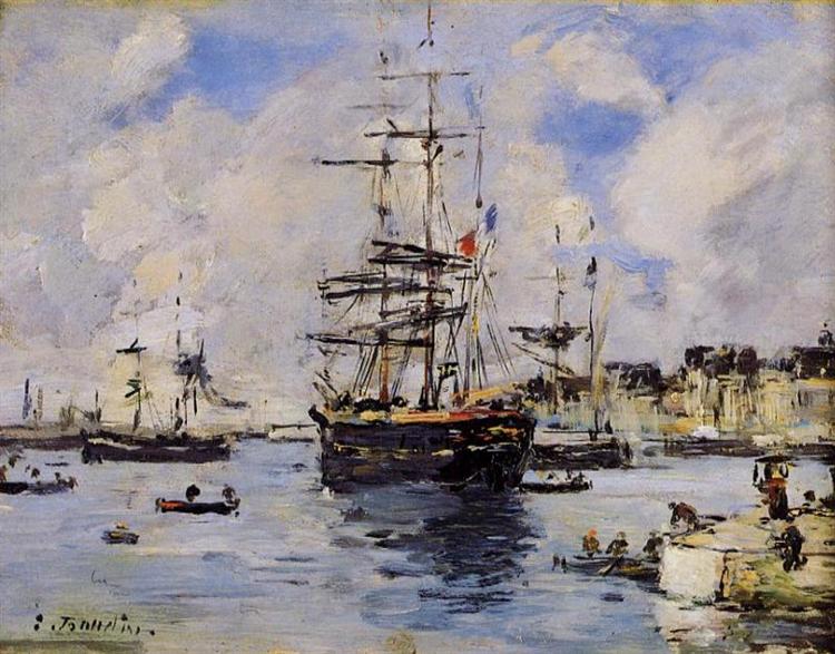 Le Havre. Avent Port., c.1887 - Eugène Boudin