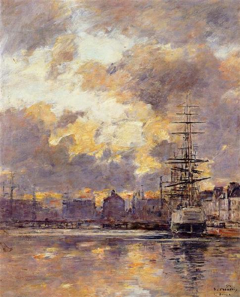Le Havre. Commerce Basin., 1894 - Эжен Буден