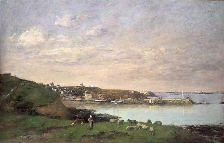 View at Saint-Quay-Portriaux, c.1872 - Eugène Boudin