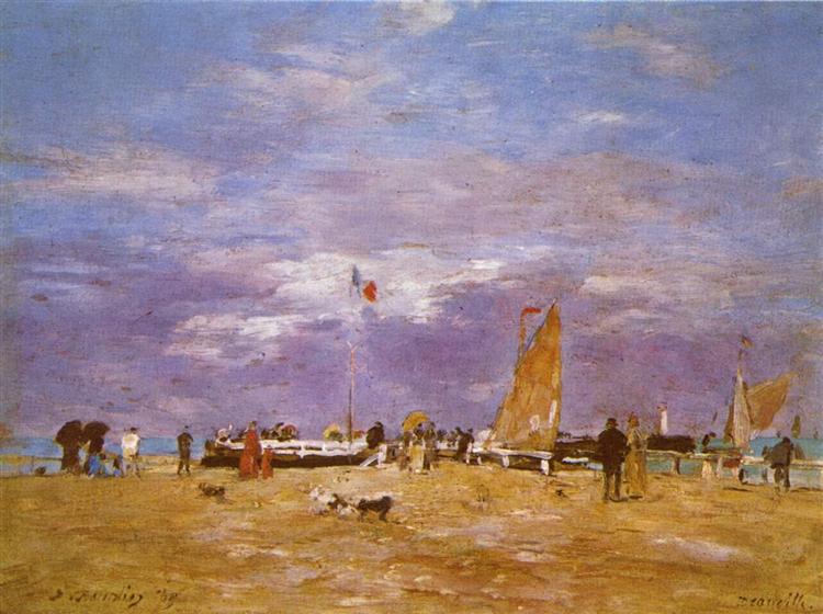 Pier at Deauville, 1869 - Ежен Буден