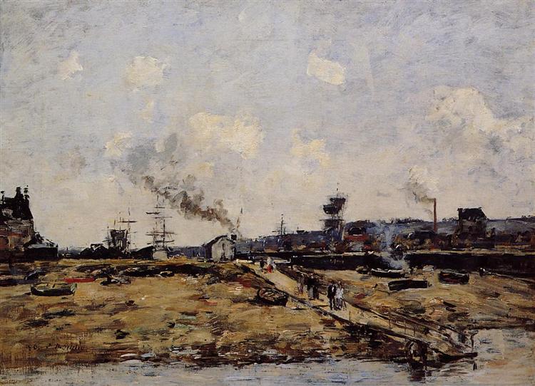 Trouville, the Ferry to Deauville, 1880 - 歐仁·布丹