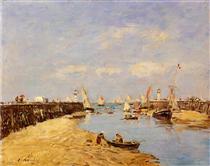 Trouville, the Jetty and the Basin - Эжен Буден