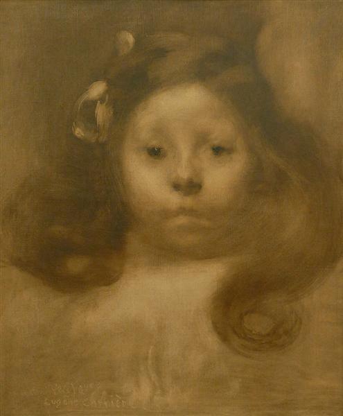 Portrait d'Elisabeth, fille d'Elie Faure, 1902 - Эжен Каррьер