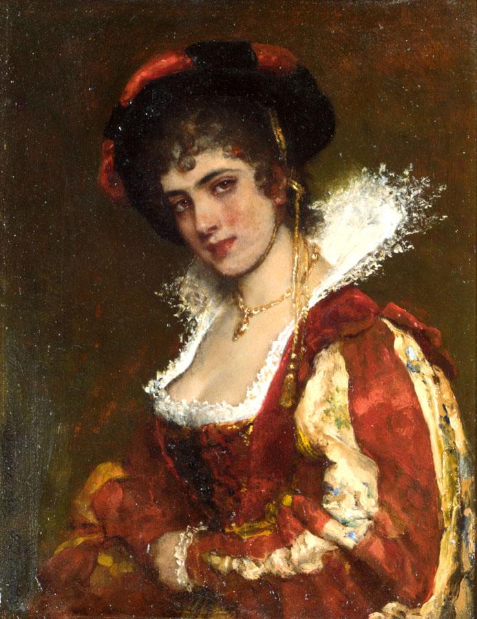 Portrait of a Venetian Lady - Eugene de Blaas - WikiArt.org