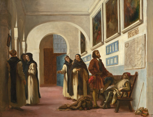 Christopher Columbus and His Son at La Rábida, 1838 - Eugene Delacroix
