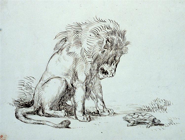 Lion and Tortoise, 1835 - Eugene Delacroix