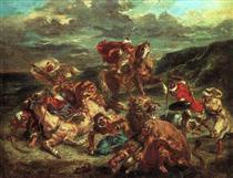 Lion Hunt - Eugene Delacroix