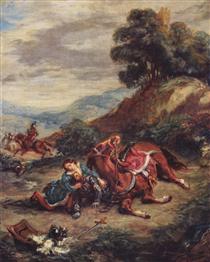 The death of Laras - Eugène Delacroix