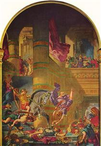 The Expulsion of Heliodorus - Eugene Delacroix