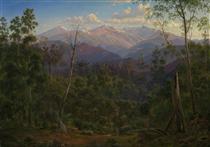 Mount Kosciusko, seen from the Victorian border (Mount Hope Ranges) - Eugene von Guerard