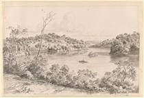 Вид з півдня на річку Гленелг біля її гирла - Ойген фон Герард