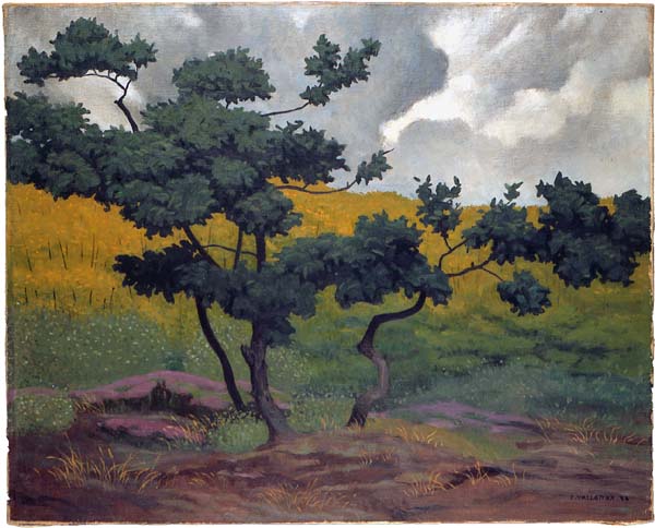 Landscape made in wood, 1918 - Феликс Валлотон