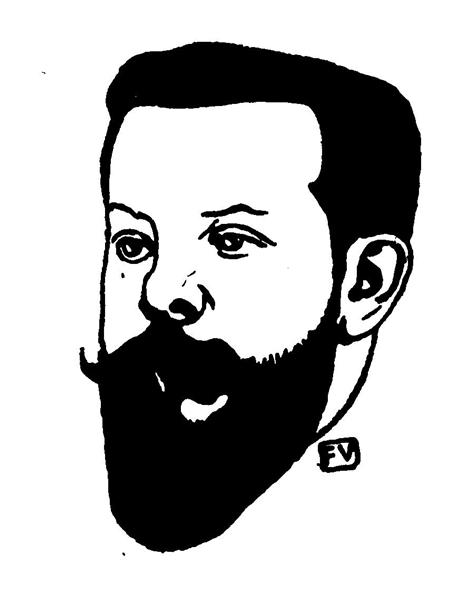 Portrait of French poet Pierre Quillard, 1896 - Феликс Валлотон