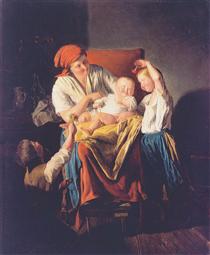 Mothers joy - Ferdinand Georg Waldmüller
