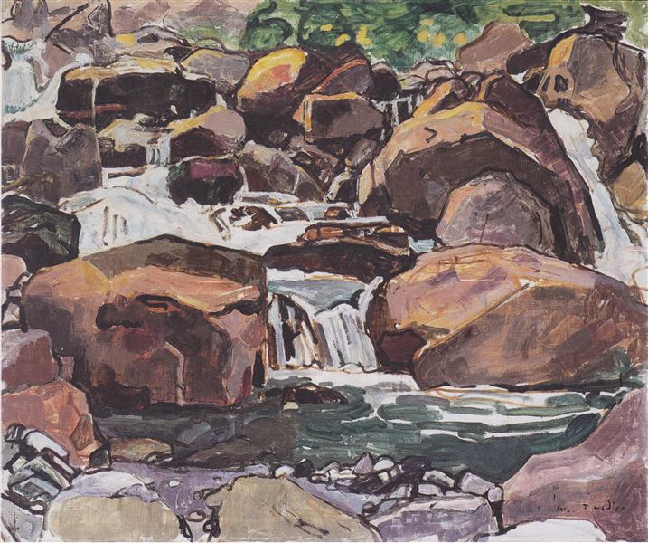 Mountain stream near Champéry, 1916 - Фердинанд Ходлер