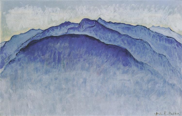 Peaks in the morning, 1915 - Фердинанд Ходлер