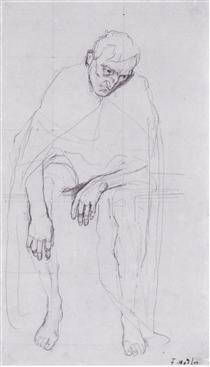 Study of the disappointed souls or Weary of life - Ferdinand Hodler