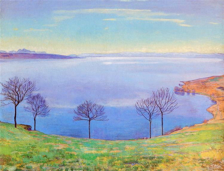 The Lake Geneva from Chexbres, 1898 - Фердинанд Ходлер